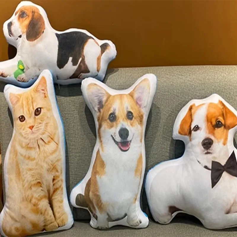 Wholesale 3d Cat Dog Animal Shaped Pillow Customized Simulation 3D Shaped Pillow