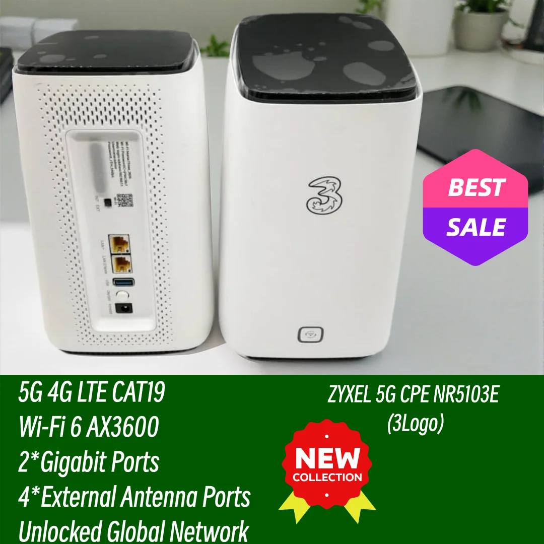 Unlocked ZYXEL 5G CPE NR5103E WIFI 6 + Mesh Router 4.7Gbps NSA/SA 4×4 MIMO Home Office 5G 4G LTE CAT19 1.6Gbps SIM Modem Router