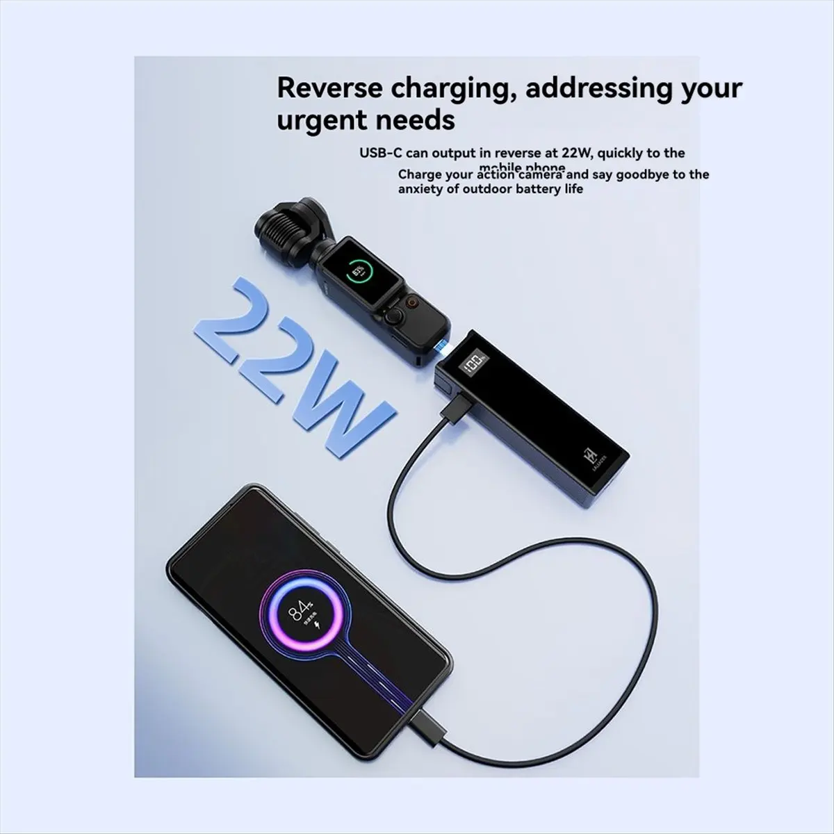 

Верх для DJI Pocket 3, долговечная ручка для аккумулятора, аккумулятор большой емкости 5000 мАч, аксессуары для мобильных устройств