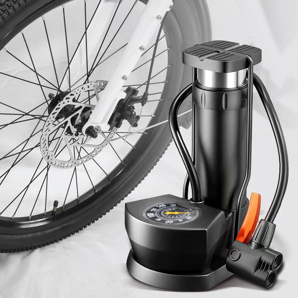 Foot Pedal Portable Pump High  Bicycle Tire Air Pump Schrader Valve Car Basketball Inflator for Electric Car Motorbike