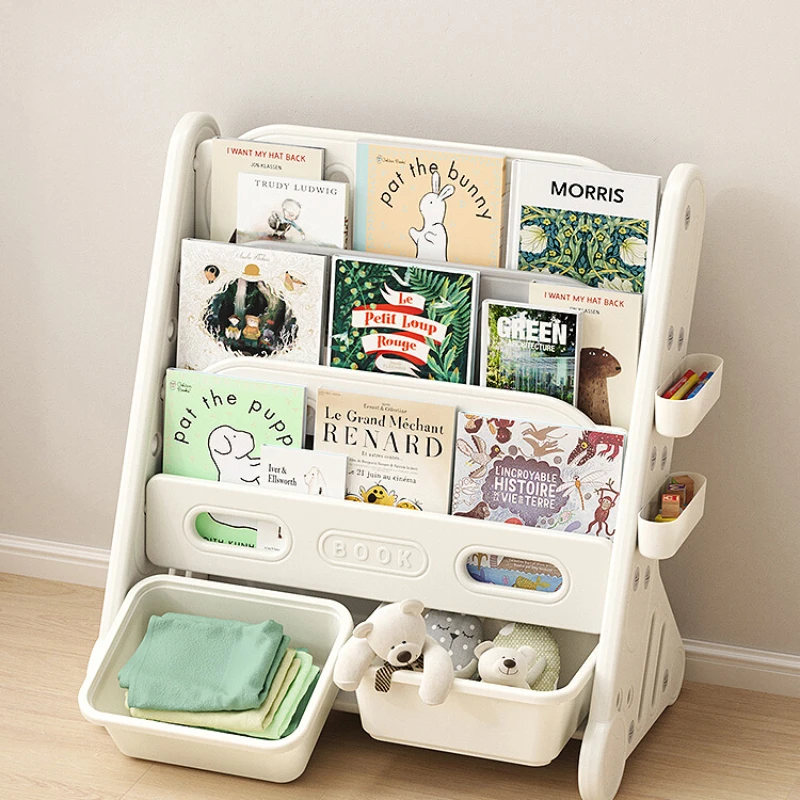 

Storage rack two-in-one baby small household floor-to-ceiling book toy cabinet