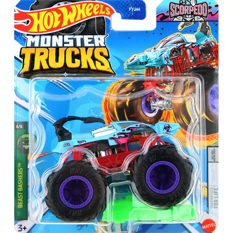 Hot Wheels Monster Trucks Auto Speelgoed Voor Jongens Grote Voet Crush Levering Mandalorian Star War Night Shifter Rodger Dodger Samson Cadeau