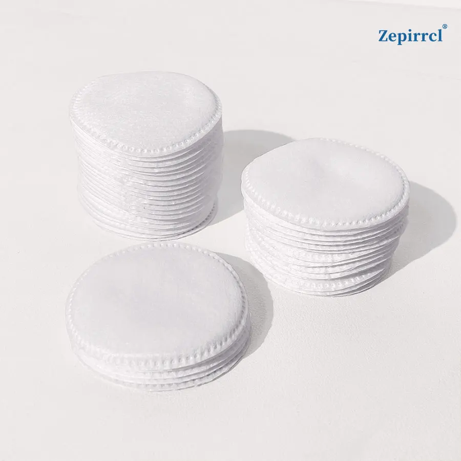 6 packs/600 pieces of round makeup cotton pads, disposable makeup remover cotton, facial cleansing pads, wet compress for beauty and skin cleaning, three-layer thickened, suitable for both dry and wet use, 6*6cm