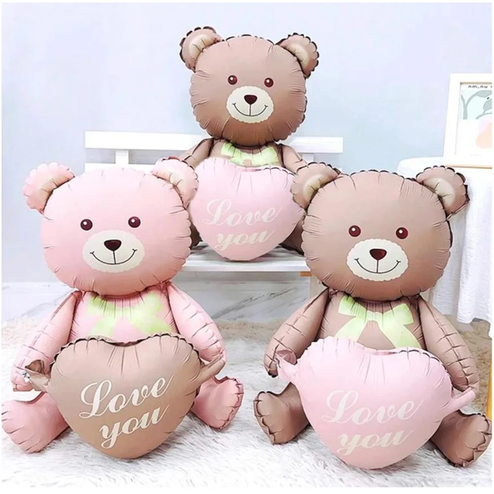 Ensemble de ballons en forme d\'ours en peluche marron café, décoration de fête d\'anniversaire pour enfants, fête préChristophe, mariage, décor de la