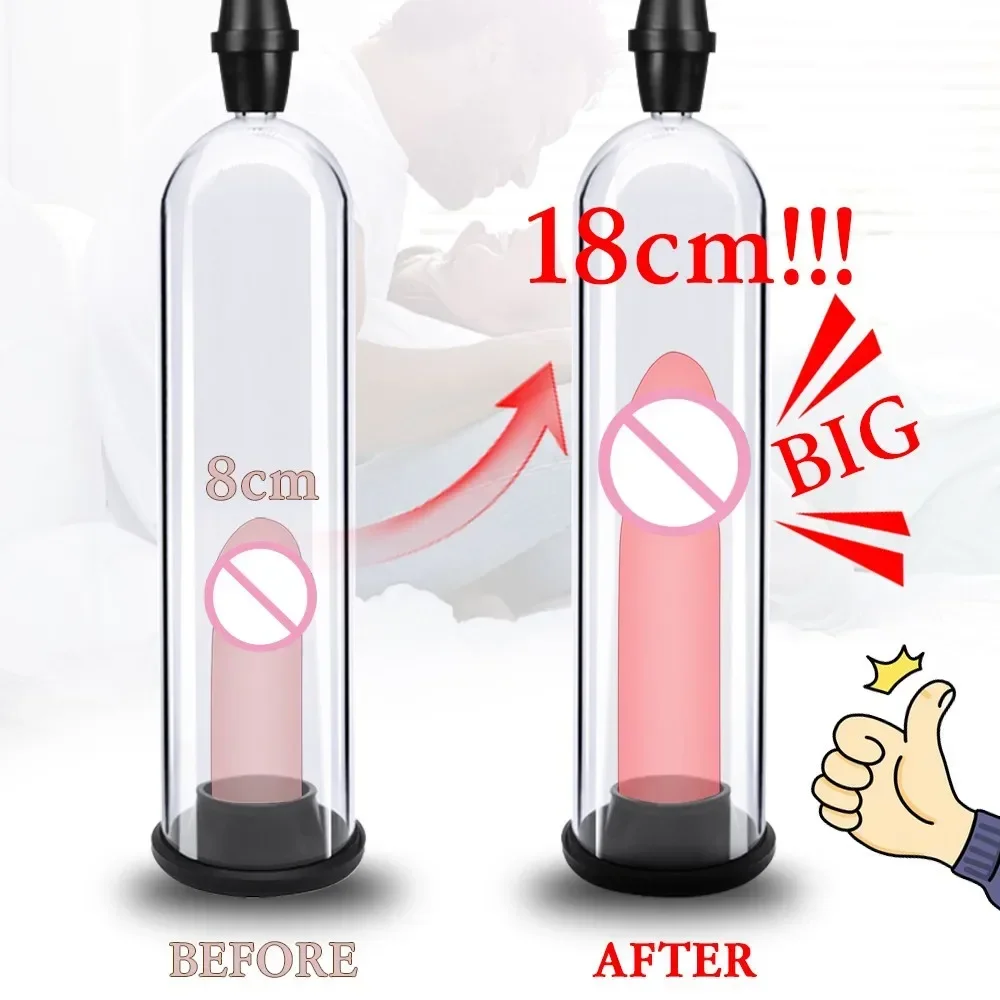 Penis Pump Sex Toys For Men Male Masturbator Penis Extender Vacuum Pump Penis Enlargement Enhancer Dick Trainer Massager Ring