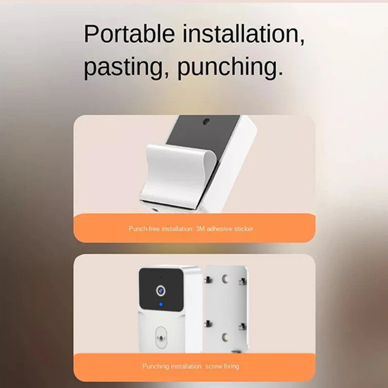 Tuya WiFi Video Doorbell Smart Home Door Bell Wireless Rechargeable Battery Outdoor HD Camera Two-Way Audio Visual Doorbell