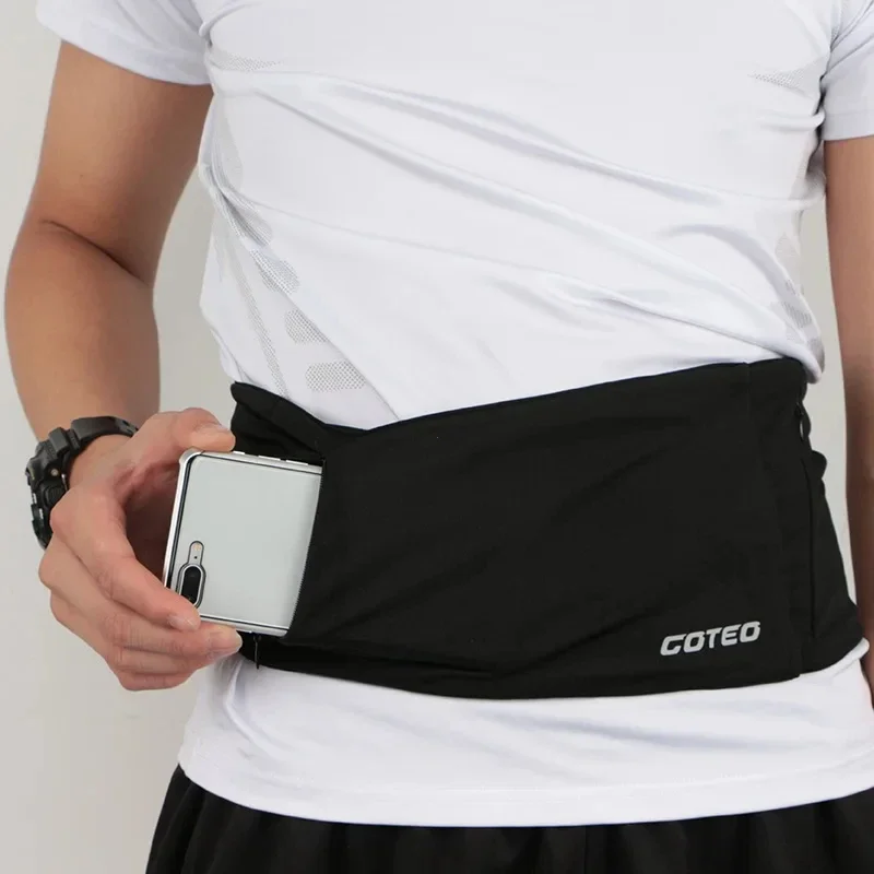 Large Capacity Sports Waist Bag Elastic Outdoor Belly Bag Mini Running Mobile Phone Waist Bag Men's and Women's Fitness Belt