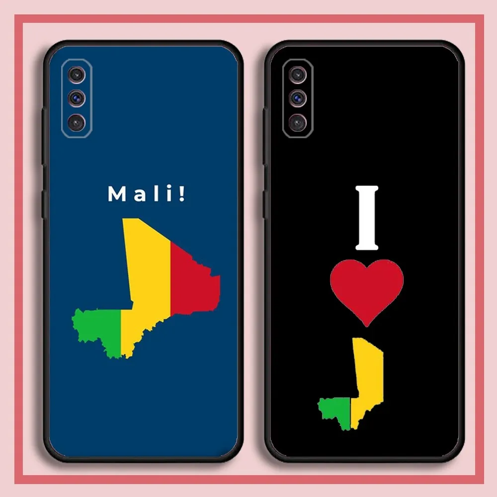 

Mali Flag Phone Case For Samsung S23,23,22,30,21,10,9,Note20 Ultra,Lite,Ultra,5G,Plus,FE,Black Soft Case