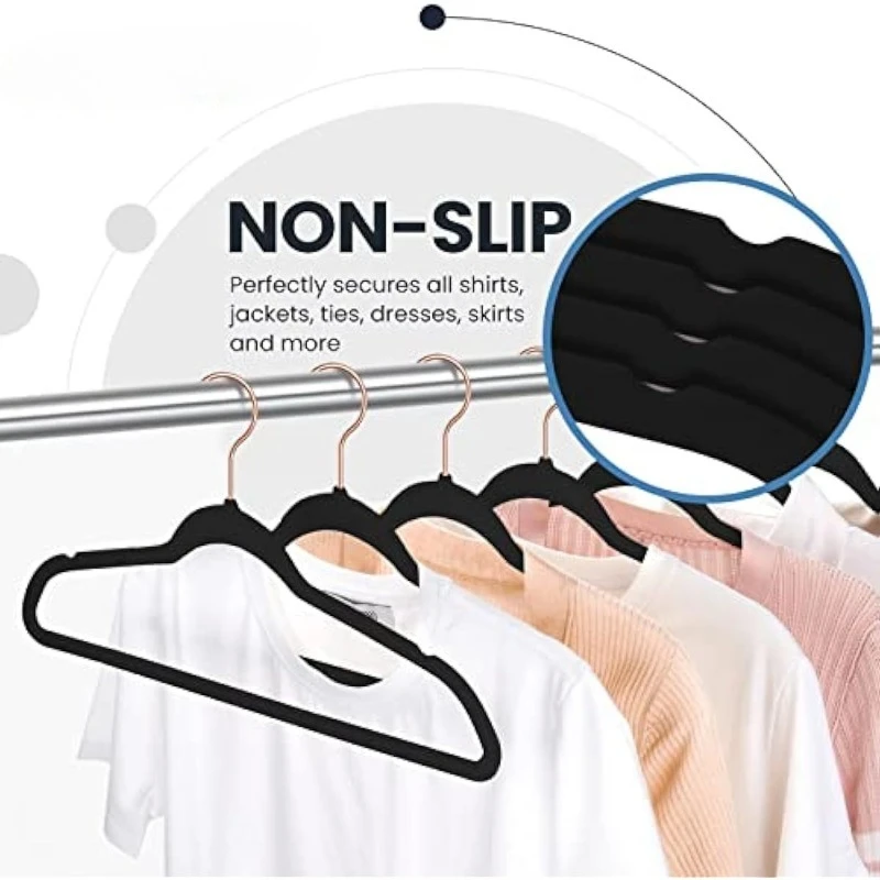 

10PCS Velvet Suit Hanger Ultra Thin Space Save Coat Hanger Heavy Duty Clothes Hangers Hold Up-to 10 Lbs for Coats Jackets Pants