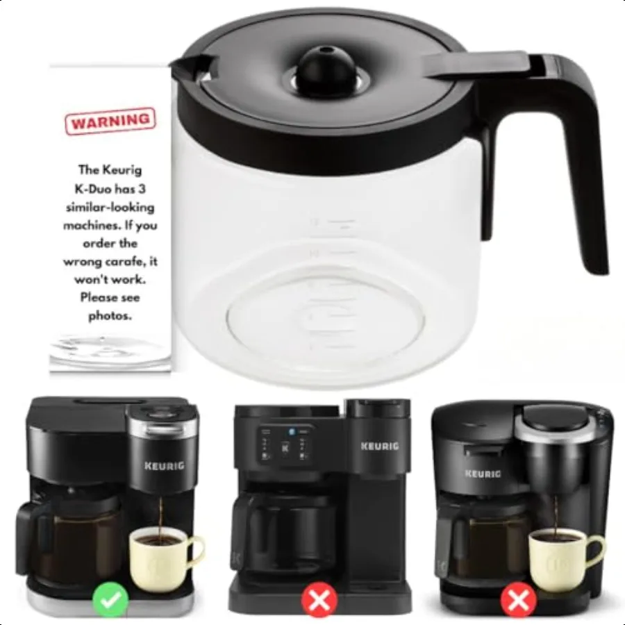 

Replacement 12Cup Coffee Pot Carafe for Keurig KDuo KDuo [NOT COMPATIBLE With Keurig KDuo entials]