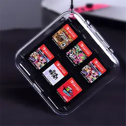 New Box Anti-lost Rope Clear 12 Game Cartridges Game Card Case Storage Holder For Nintendo Switch