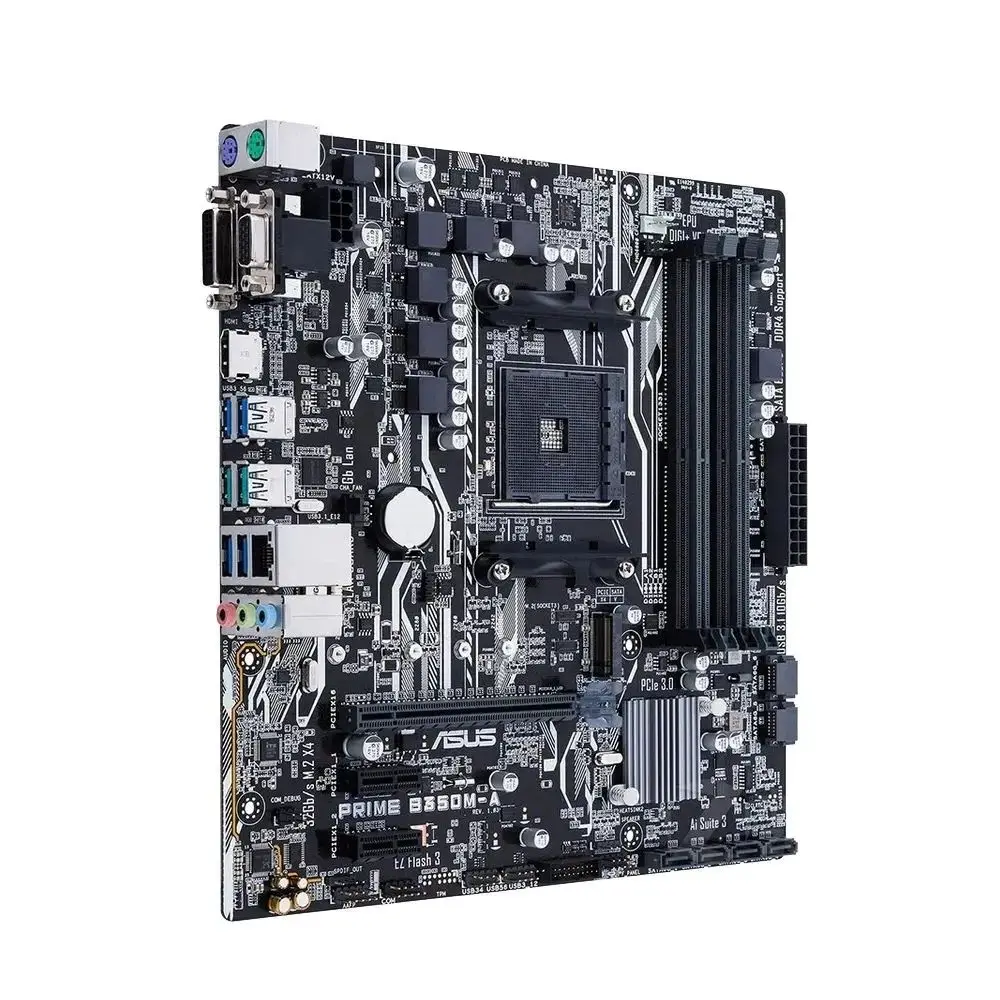 B350 Motherboard ASUS PRIME B350M-A for Ryzen 7 5700x 5700x3d 5800x3d AM4 Motherboard for AMD Ryzen 5 5600 5600G 5500 3600 5600X