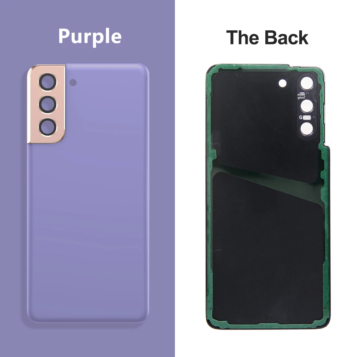 Neue Akkuabdeckung für Samsung S21 G991U SM-G991B Rückdeckel Gehäuseabdeckung mit Kameralinsen-Klebesticker – Detail 10