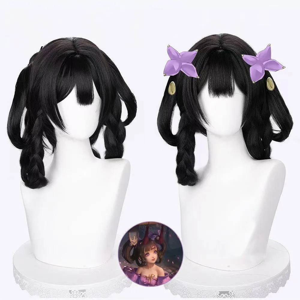 

1 piece cosplay wig in lilac knot style, double ponytail braid, anime cosplay