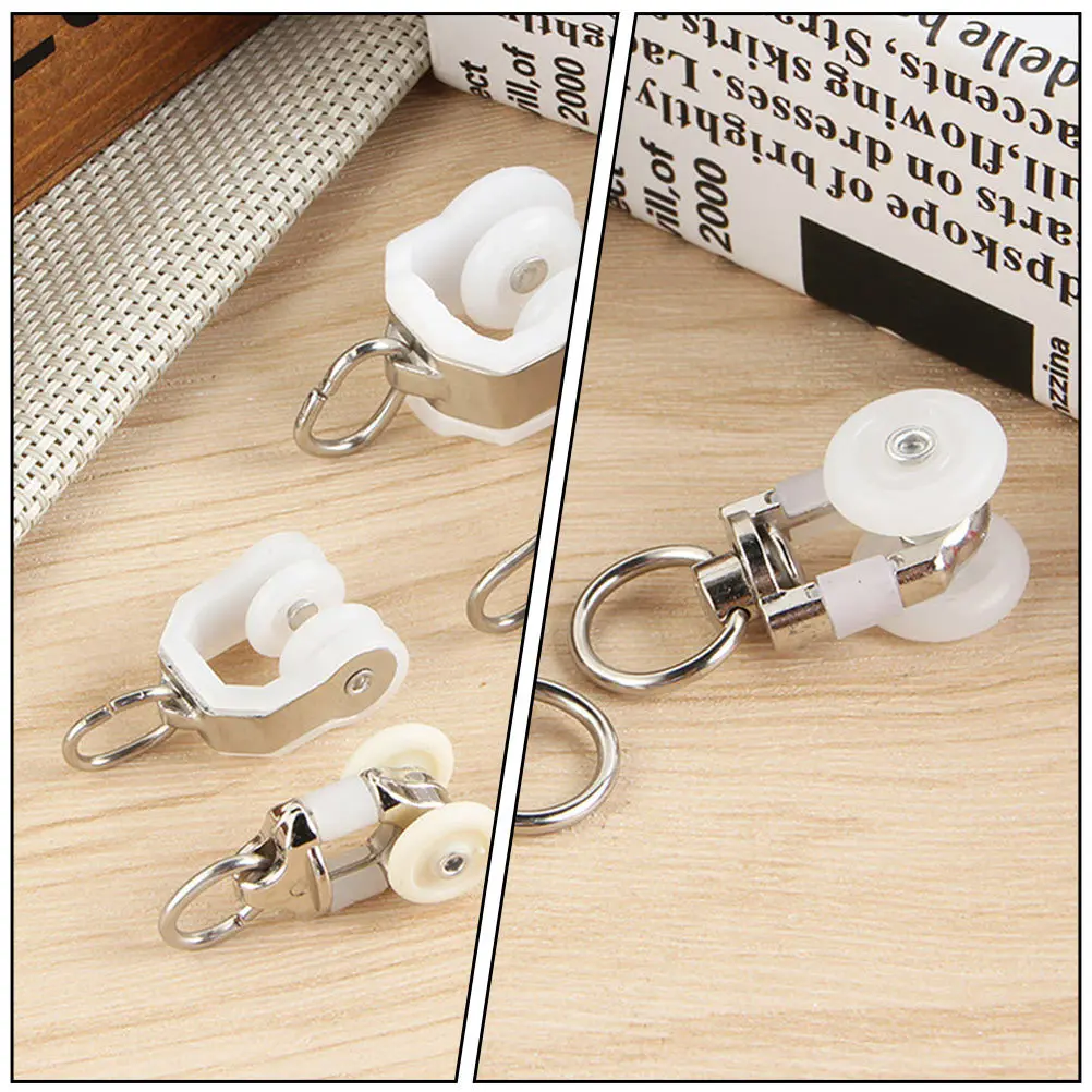 

20 pcs Roller Alloy Pulleys Home Accessories Sturdy Lightweight Easy Install Vertical Blinds Pulley Track Pulley For Cloth