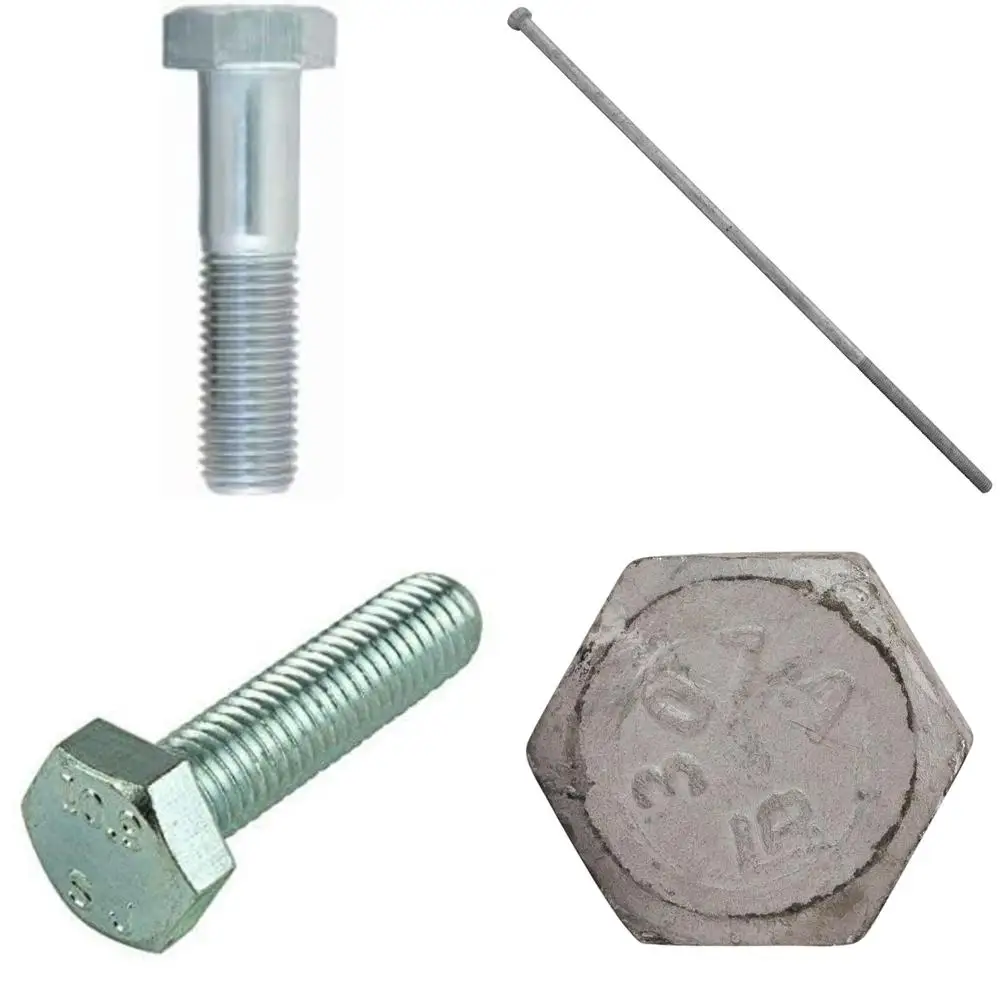 

Оцинкованные винты с шестигранной головкой с крупной резьбой, класс 8,8, M20-2,50 x 70 мм, 10 шт., частичная резьба, длина резьбы 2,25, метрическая фа