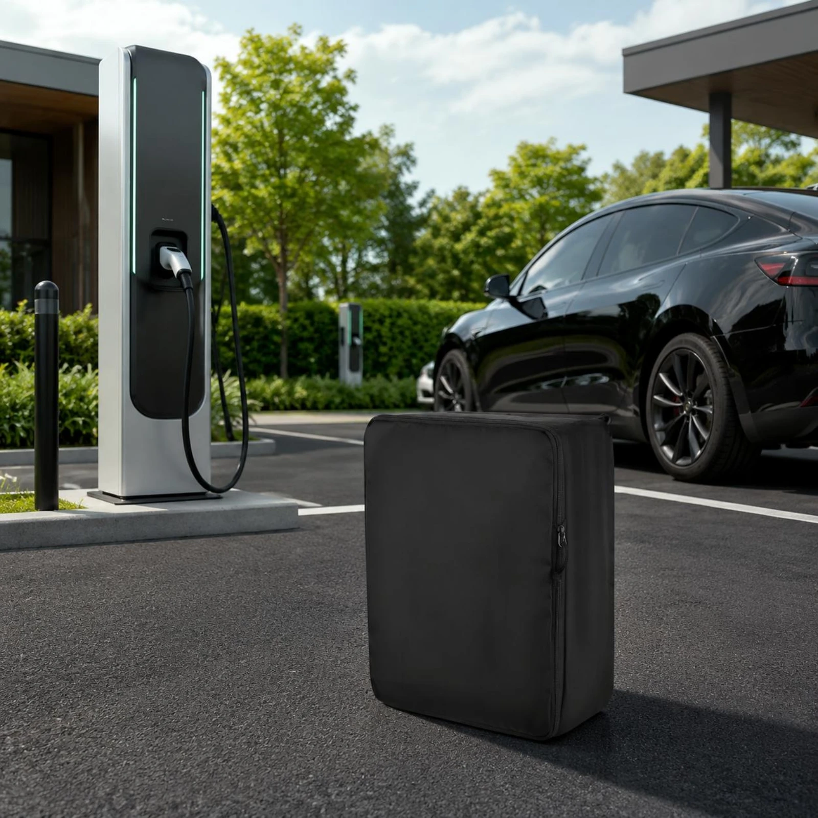 

Electric Vehicle Charger Cover Zipper Closure Charging Station Cover Electric Vehicle Charging Dust Cap Protective Dustproof