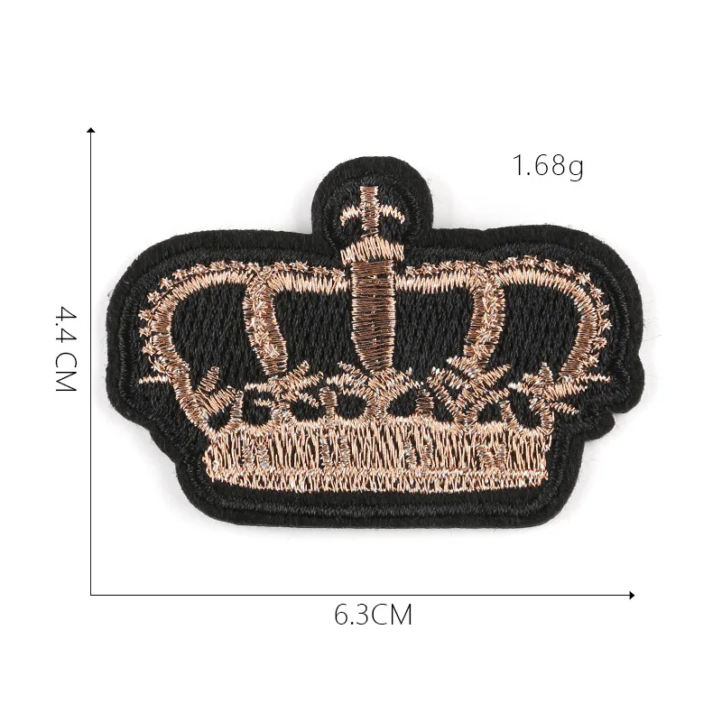 9Pcs/set Crown pattern Ironing Embroidered Patch DIY Clothes T-Shirt Sew Denim Backpack Fashion medal  badge Decoration