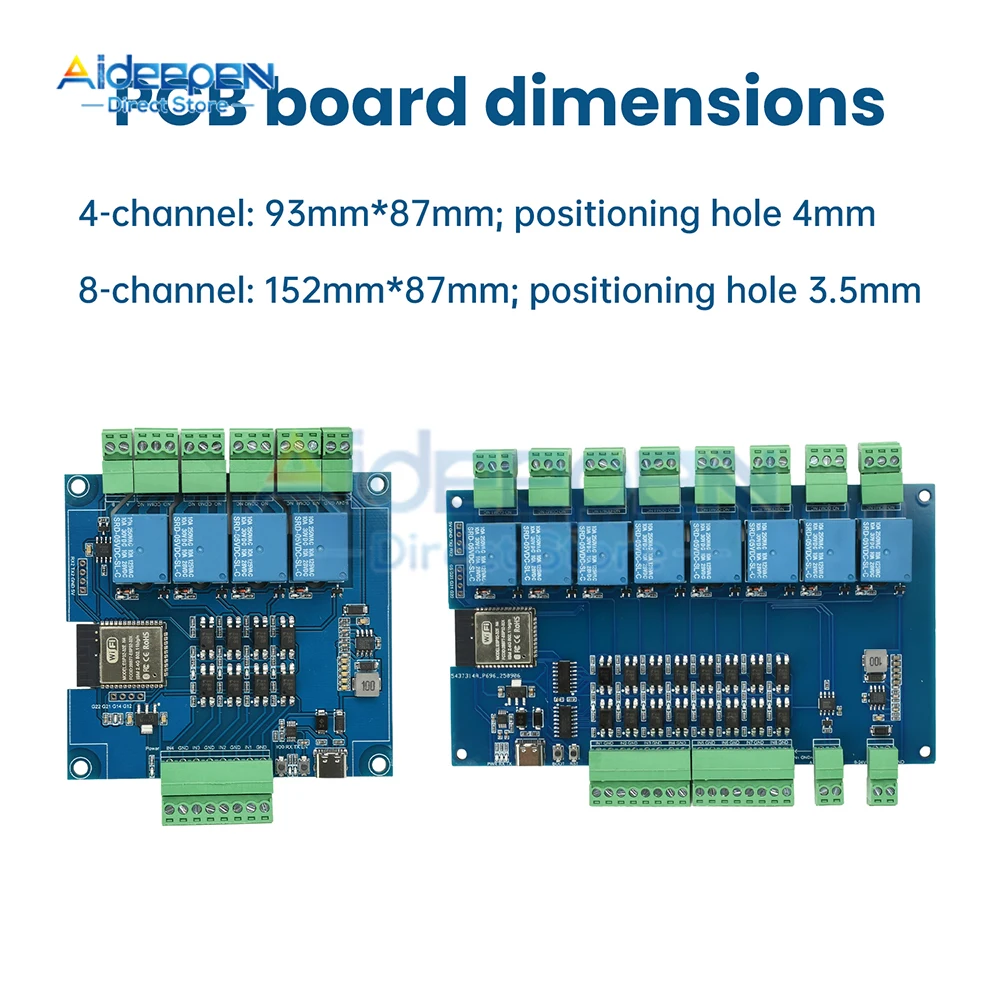 تيار مستمر 9-24 فولت ESP32 وحدة التتابع مع Modbus دعم 4/8 قناة Optocoupler عزل RS485 واي فاي بلوتوث لوحة تحكم صناعية