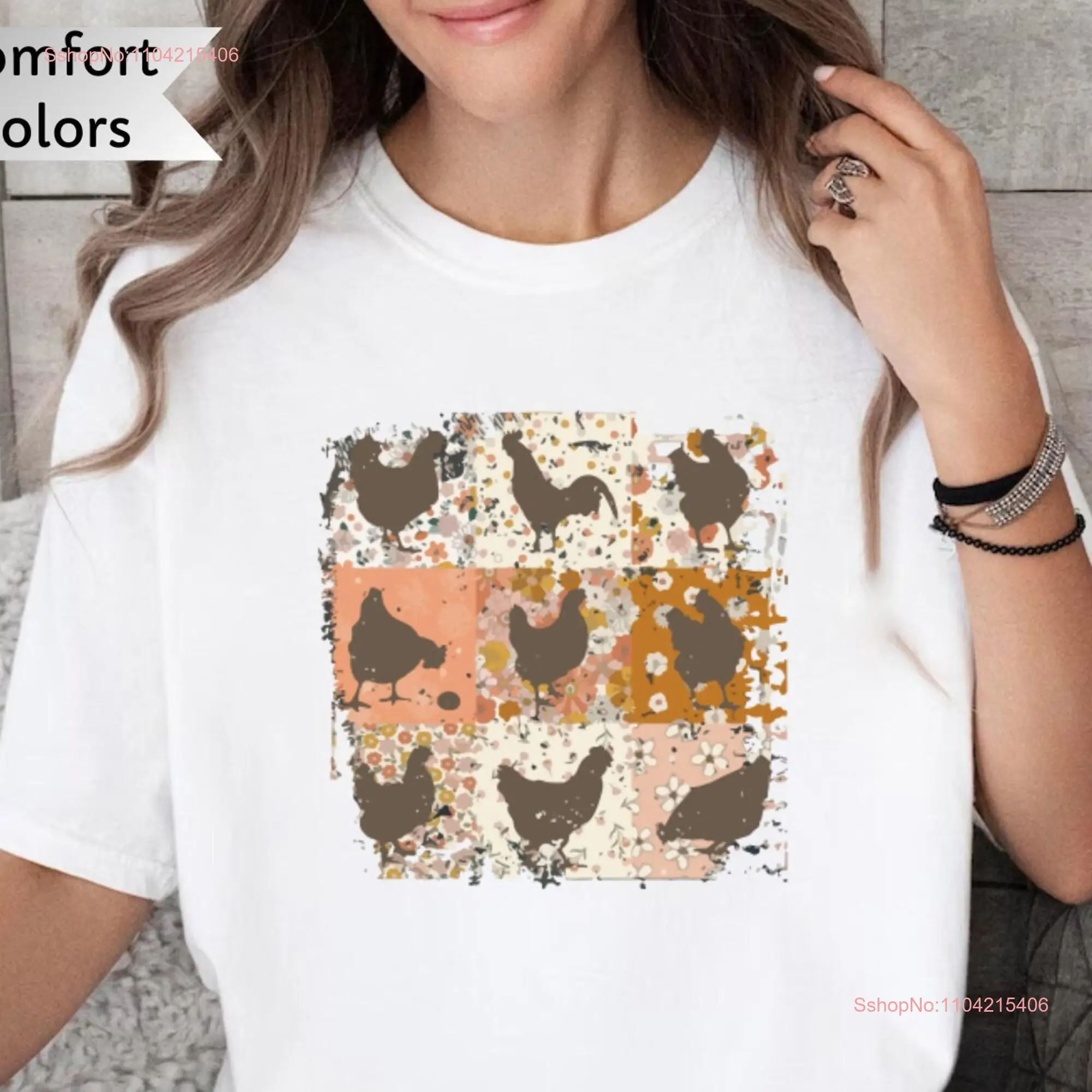 Comfort Colors Vintage Farm Chicken T Shirt For Gardener Women Garden Lover Farmer Life Clothing long or short sleeves