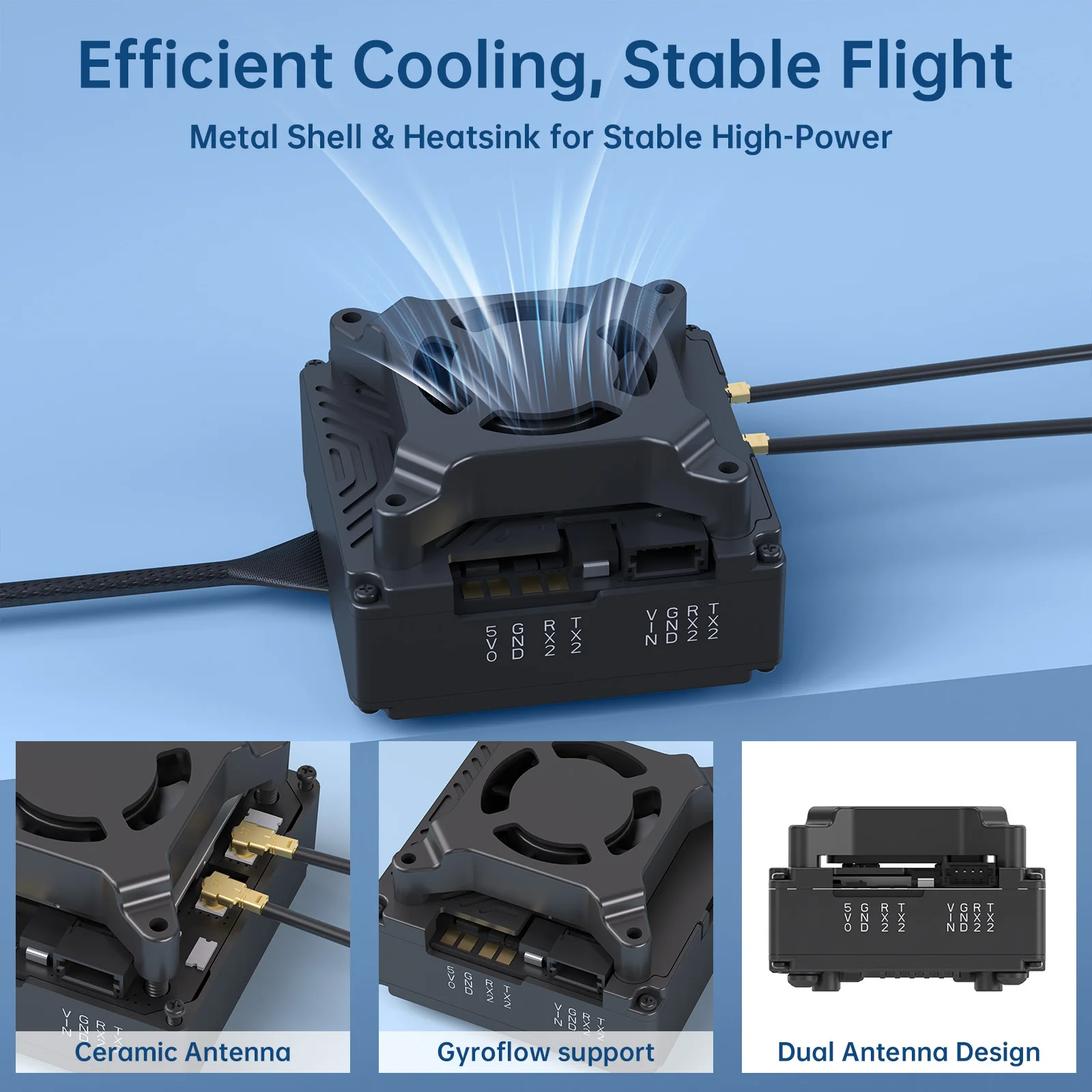 Caddx Walksnail Avatar GT VTX Module 5.8G Max 2W 1080P 100fps,6Km Long Range FPV Transmission With Cooling Fan For FPV Drone - image 1 of 6