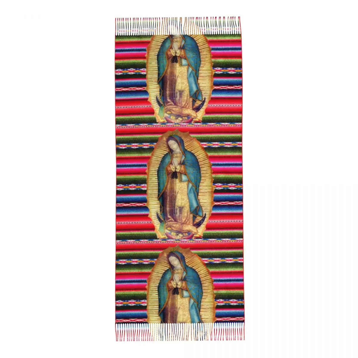 Our Lady Of Guadalupe Virgin Mary Shawl Wrap Women Winter Warm Large Long Scarf Neckerchief Shawl Scarves