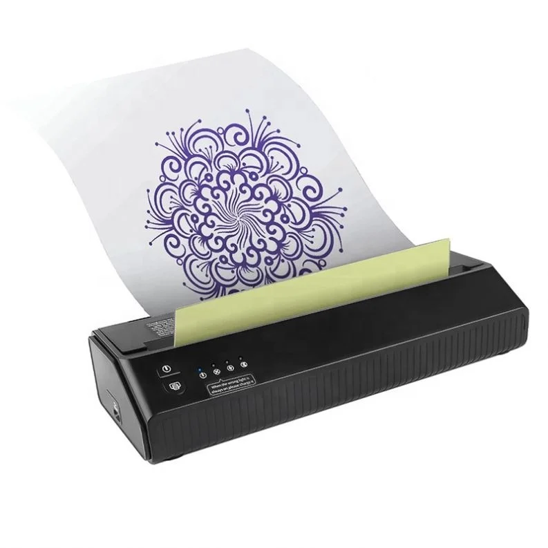 Portable Bluetooth P8008 Tattoo Copier Machine Mini Quick Thermal Skin Prinker Transfer Temporary Stencil Tattoo Printer