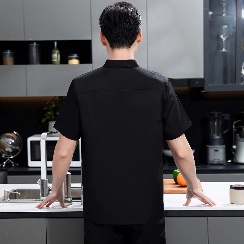 전문 요리사 작업복 케이터링 요리복 상의와 모자 레스토랑 주방 셔츠 호텔 요리사 재킷 웨이터 유니폼