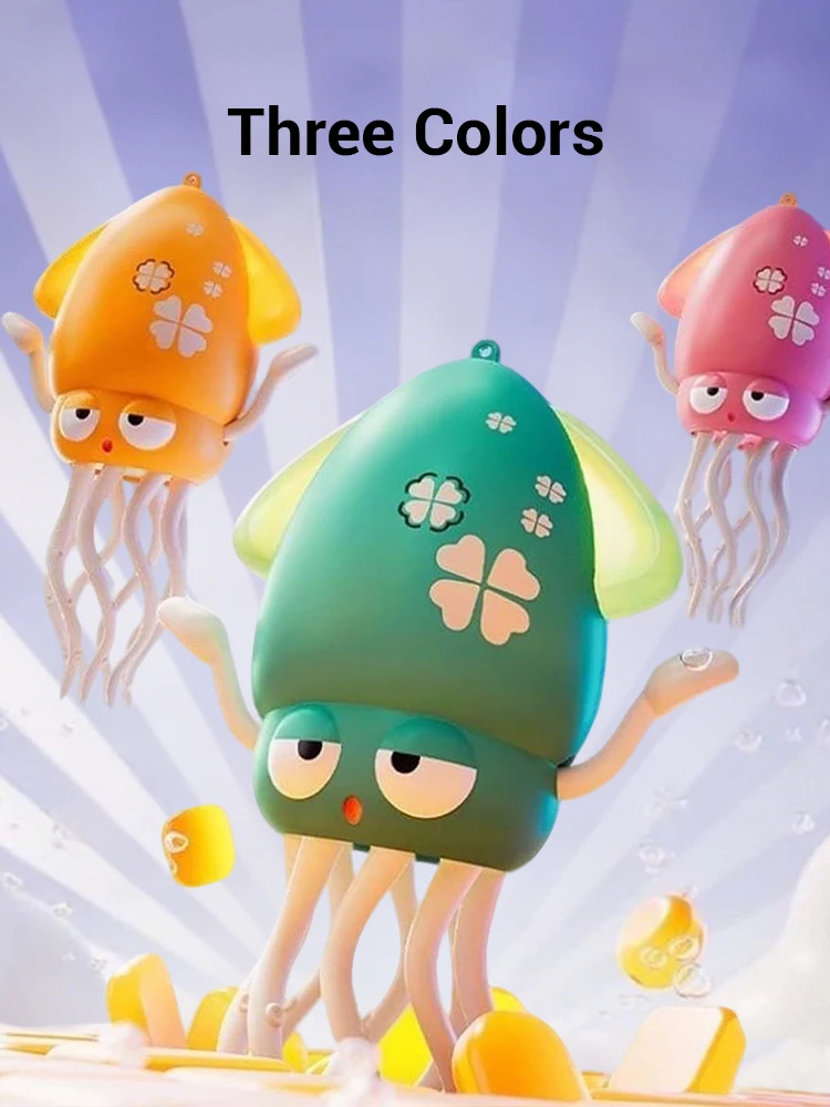 ألعاب الحبار الراقص الإلكترونية مضحك التعريفي الكذب الحبار المسطح طفل التطوير التفاعلي مع الضوء والموسيقى هدايا وقت البطن #4