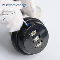 A71Z 20mm Mechanical Combination Lock Anti Theft Lock for Office Filing Cabinet Drawer Envelope Box Storage Cabinet Chrome
