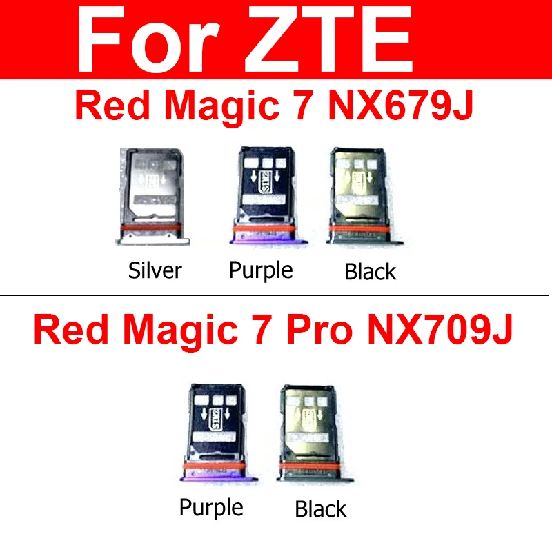 

Адаптер держателя лотка для SIM-карты для ZTE Nubia Red Magic 7 7 Pro NX679J NX709J, устройство для чтения SIM-карт, запасные части