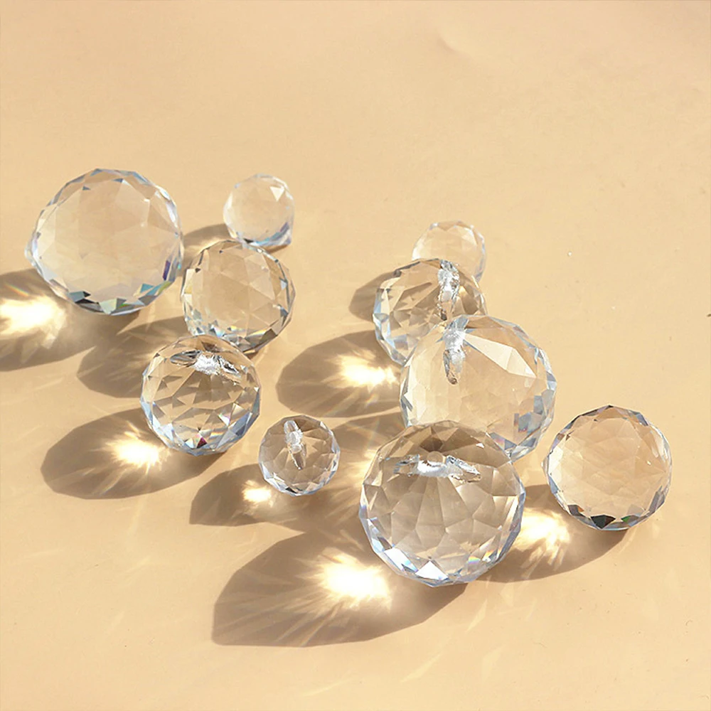 15/20/30/40mm 2pcs Hot Sales K9 Clear Crystal Chandelier Ball for Hanging Decoration Pendants