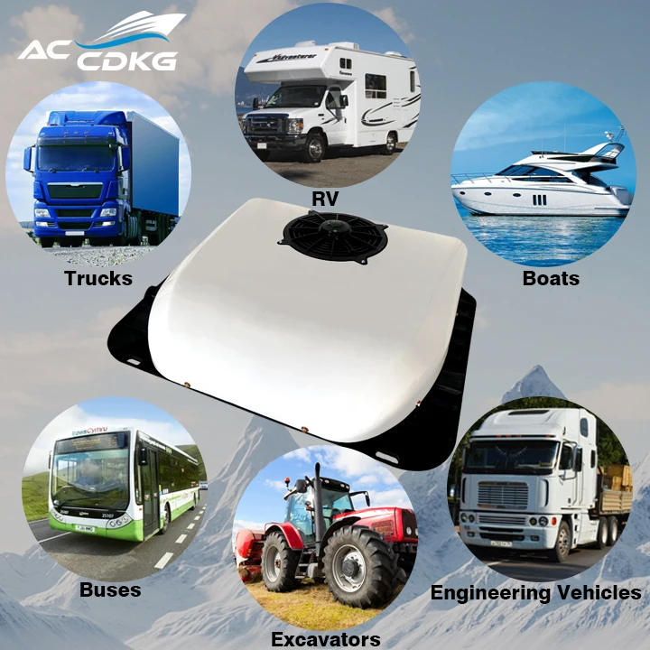 12V Roof-mounted All-in-one Smart Parking Air Conditioner with 2600W/8900BTU Cooling Capacity for RVs (Retrofit/Upgrade)