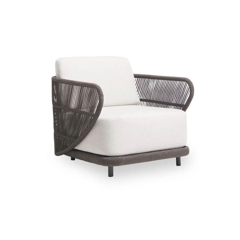 

Диван с плетением лозы, кресло с лозой на открытом воздухе, креативный отдых, водонепроницаемость, солнцезащитный крем, уличная мебель для стола и стула