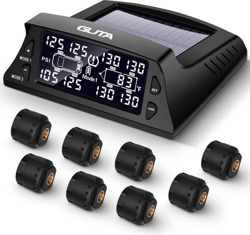 

Система контроля давления в шинах для RV - 8 датчик TPMS для прицепа, 7 режимов сигнализации, большой экран, срок службы батареи