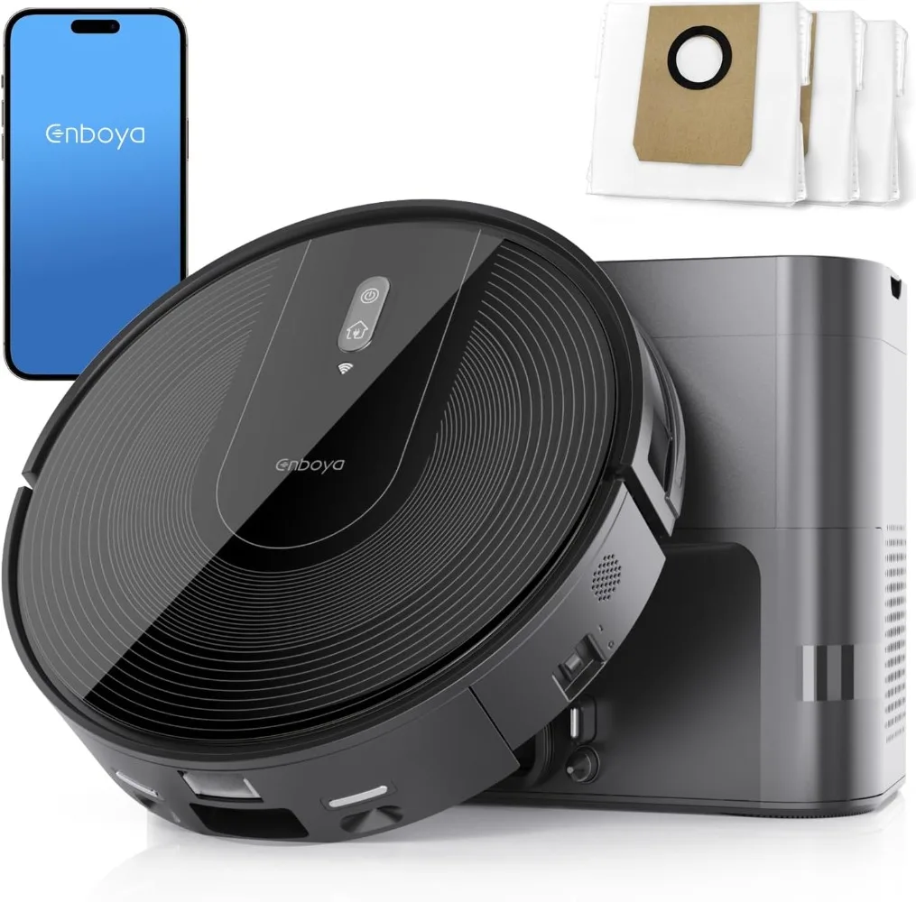 

Robot Vacuum Cleaner with Self-Empty Base Stores up to 85 Days of Dust Powerful 9000Pa Suction Wi-Fi/App/Alexa Control