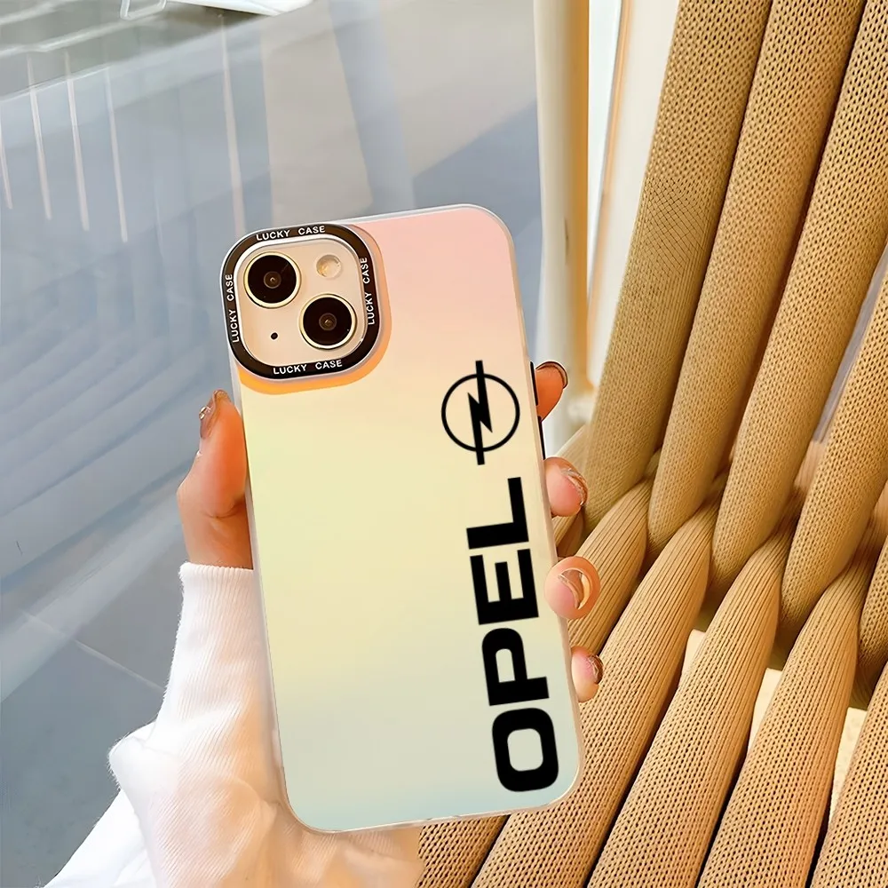 OPEL Logo Fashion Design etui na telefon IPhone 15 11 14 13 Pro Max 12 X XR XS 8 7 Plus Gradient IMD Funda jasne matowe etui