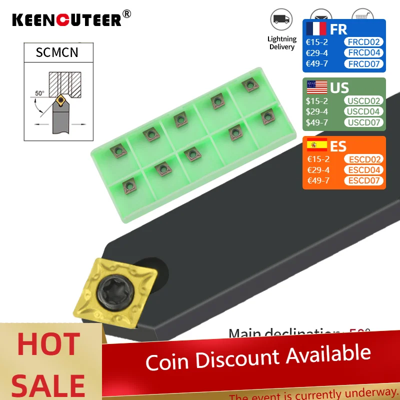 

1 шт. SCMCN1010H06 держатель внешнего токарного инструмента CCMT карбидные вставки SCMCN токарный станок ЧПУ набор режущих инструментов для токарного станка обработка металла