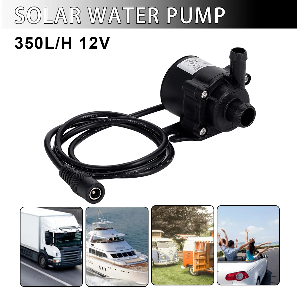 

DC 12V Mini Brushless Water Pump Silent Submersible Water Pump for Fish Tank Garden Fountains Cooling System Fountain Heater