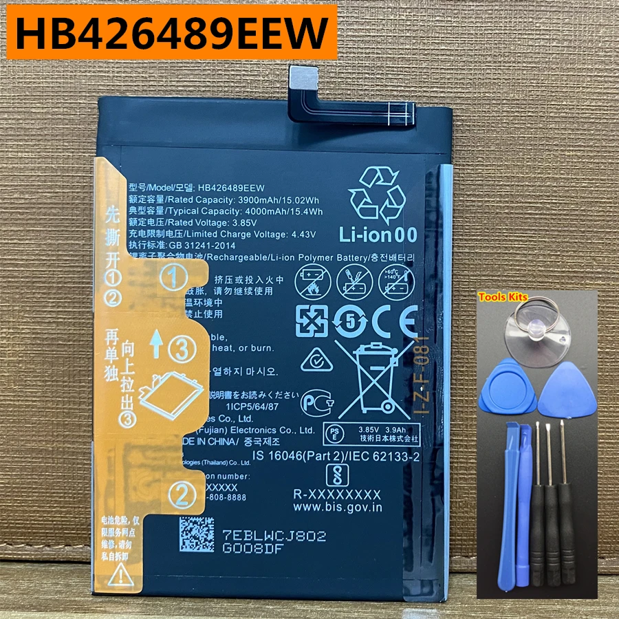 HB426489EEW 4000mAh Phone Battery for Huawei Honor V20 , Honor Play 4T Pro,Enjoy 10s,Y8P 2020,AQM-AL00 AQM-TL00 New High Quality