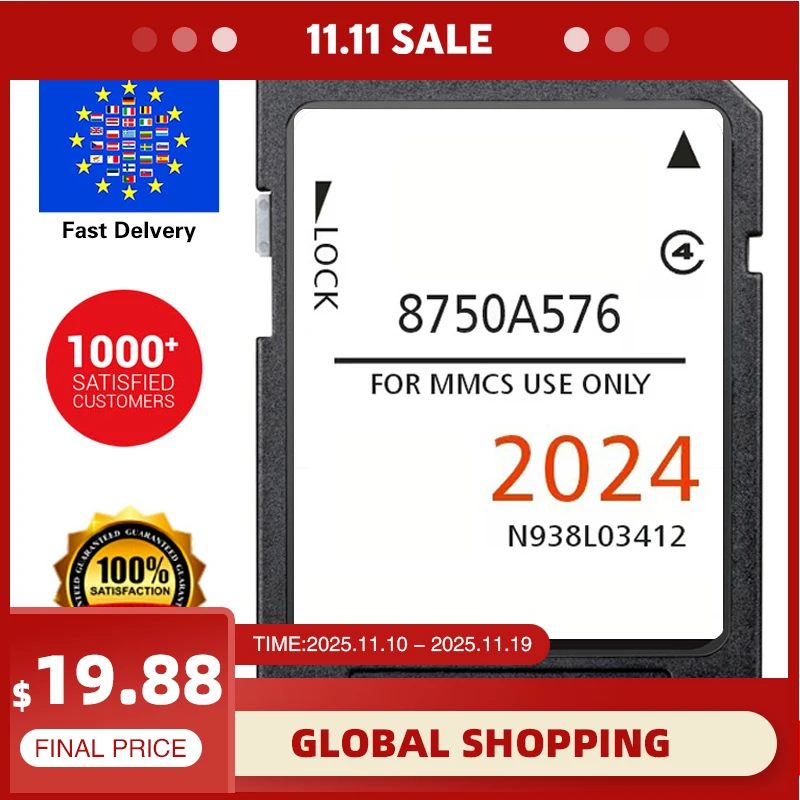 

16GB SD Card 8750A576 Upgrade UK EU map W-18 MMCS Multimedia for Mitsubishi ASX/L200/Lancer/Outlander/Outlander PHEV Vehicle GPS