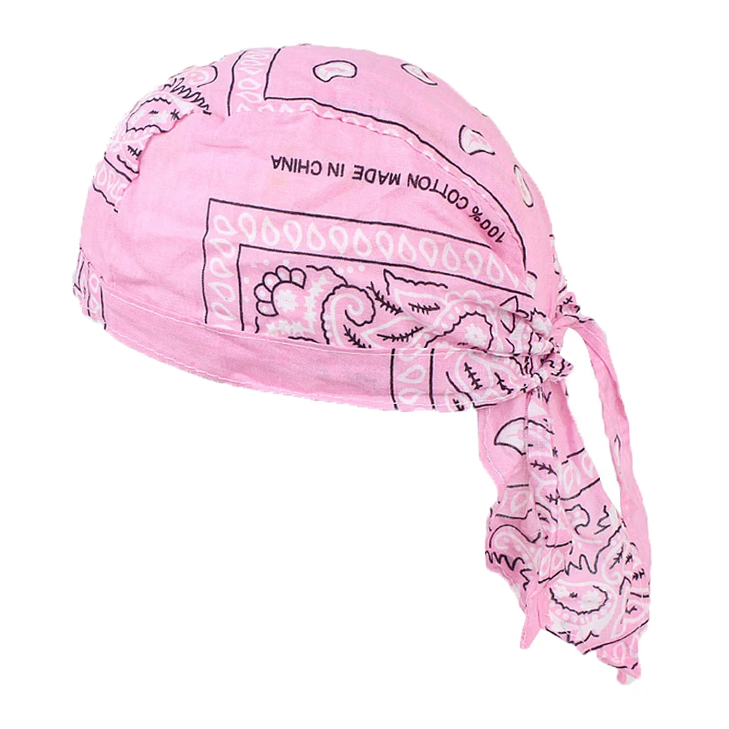 Unisex Women Men Bandana Hat Cotton Unisex Durag Print Cap Breathable Chemo Turban Fashion Headwrap Headwear Pirate Head Scarf