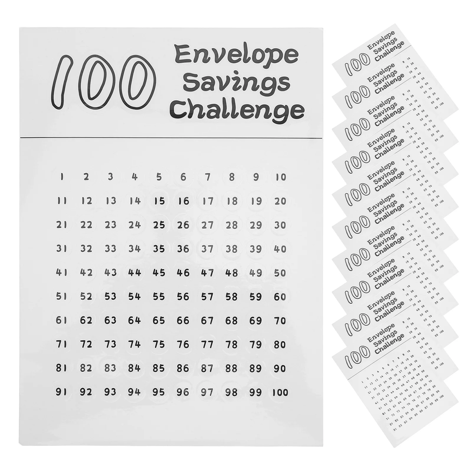 

25 Sheets Round Number Stickers 1-100 Adhesive Waterproof Small Number Decals for Office Doors Restaurant Tables Parking