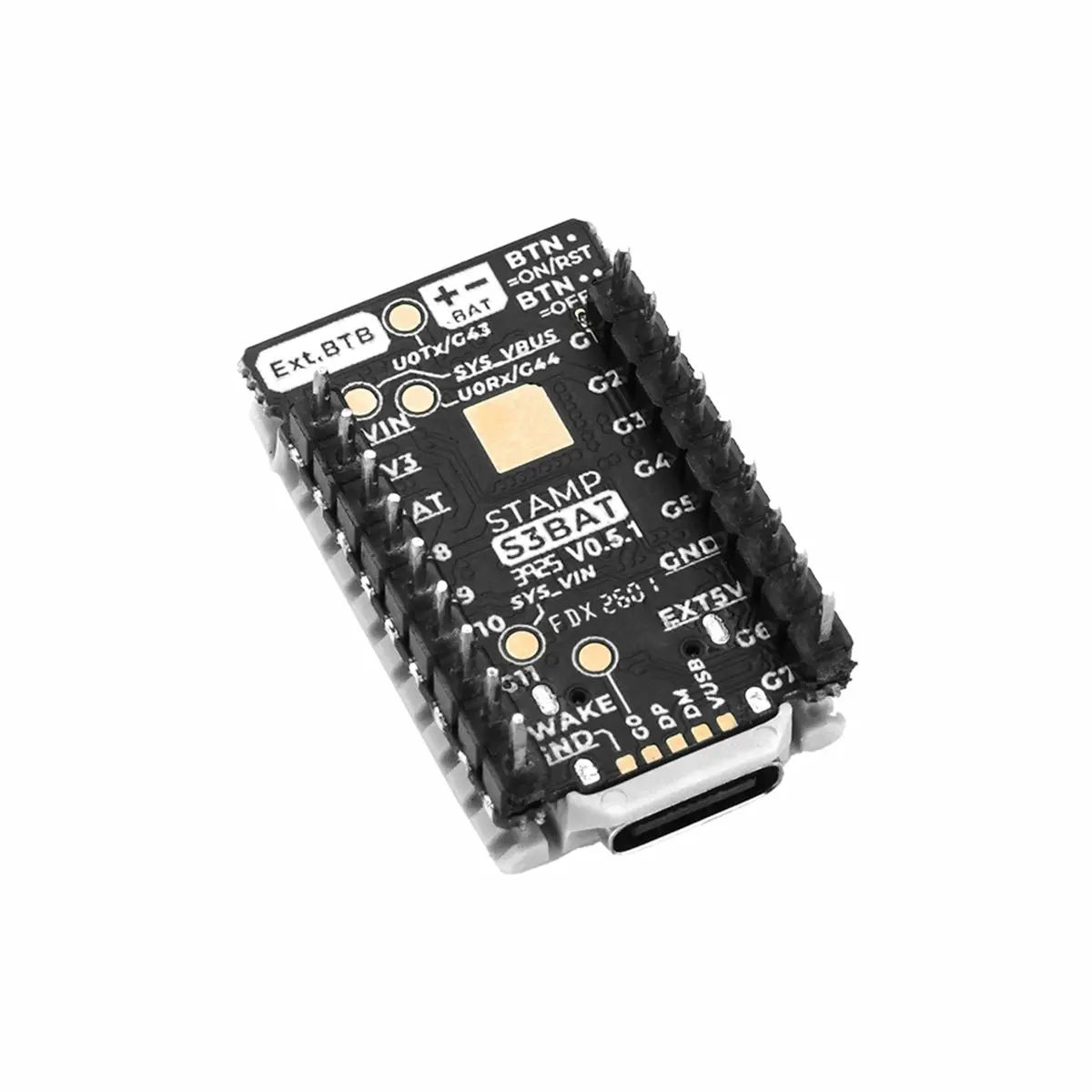 Superdeal*GO Stamp-S3Bat DIP Embedded Core Module with Integrated Power Management - M5StampS3 BAT Module with 2.54 Header Pin