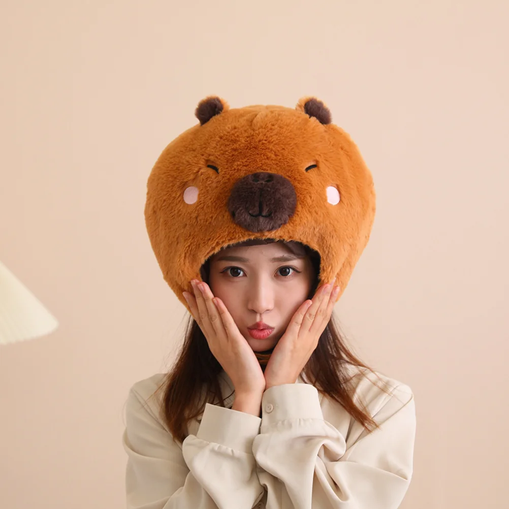 

Performance Hat Costume Funny Festival Headwear Clothing Comfortable Animal Hats Cap Plush Cosplay Stuffed Headgear The