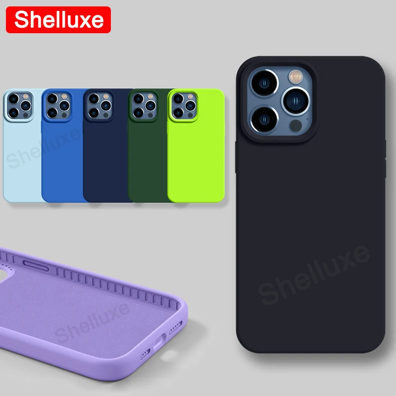 Luxury Liquid Silicone Case Shelluxe For iPhone 17 16 15 14 Pro Max For APPLE iPhone17 Air iPhone16e