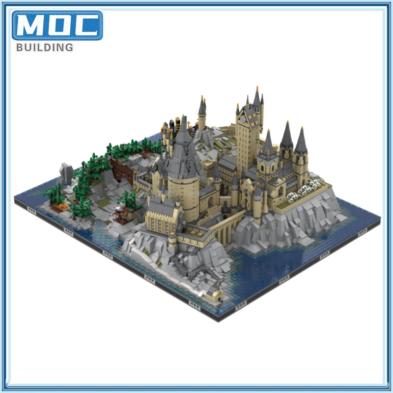 Star Movie Classic Medieval Castle Architecture Magic School Street View Model Building Blocks DIY Assembl Bricks Gifts