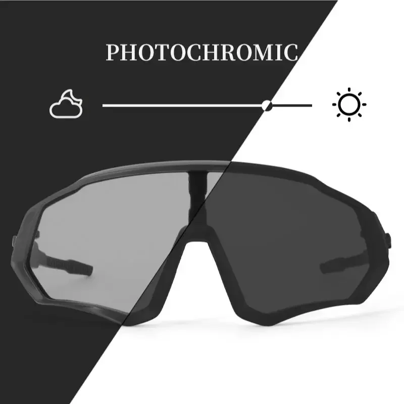 Lunettes de soleil photochromiques polarisées pour le sport, lunettes de vélo, lunettes de vélo de montagne, lunettes de soleil de route, UV400, nouveau style