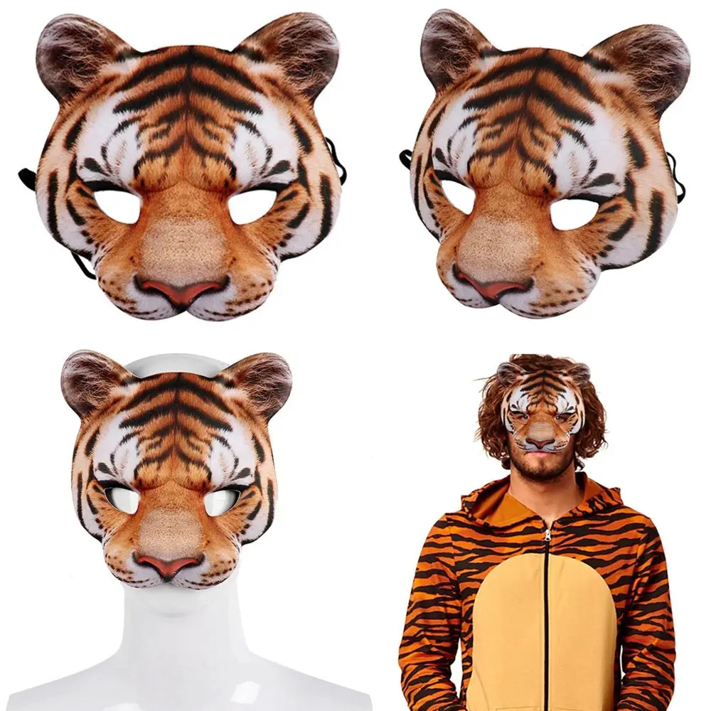 

Animal Costume Party Pig Mask Eye Mask Festival Carnival Party Cosplay Props Masquerade Mask Halloween Decoration Tiger Mask