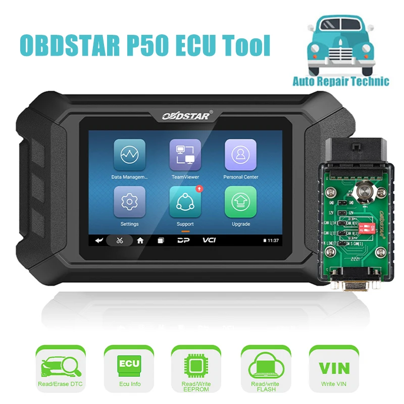 

Free Shipping OBDSTAR P50 Vehicle OBD2 Scanner ECU obd2 Programming Tools Crash Data Reset tools ECU crash reset tool PK MS50